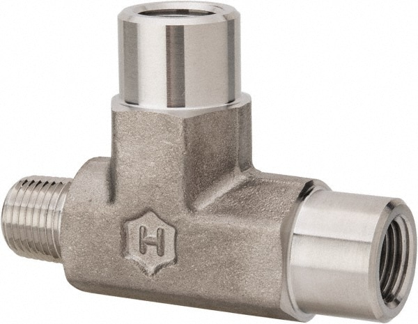 Ham-Let 3001321 Pipe Street Tee: 1/8" Fitting, 316 Stainless Steel Image