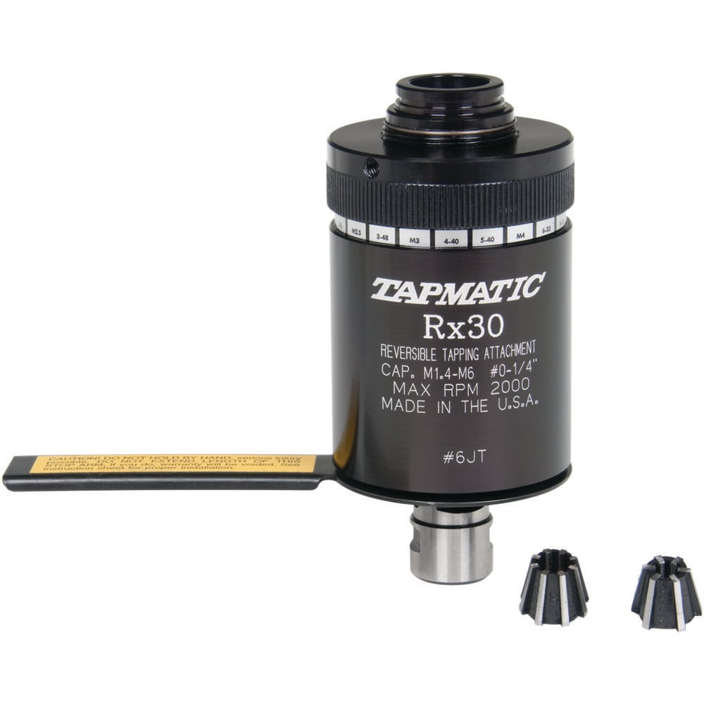 Model RX30, No. 0 Min Tap Capacity, 1/4 Inch Max Mild Steel Tap Capacity, JT6 Mount Tapping Head