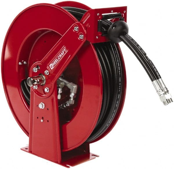 Reelcraft TH88050 OMP Hose Reel with Hose: 1/2" ID Hose x 50, Spring Retractable 