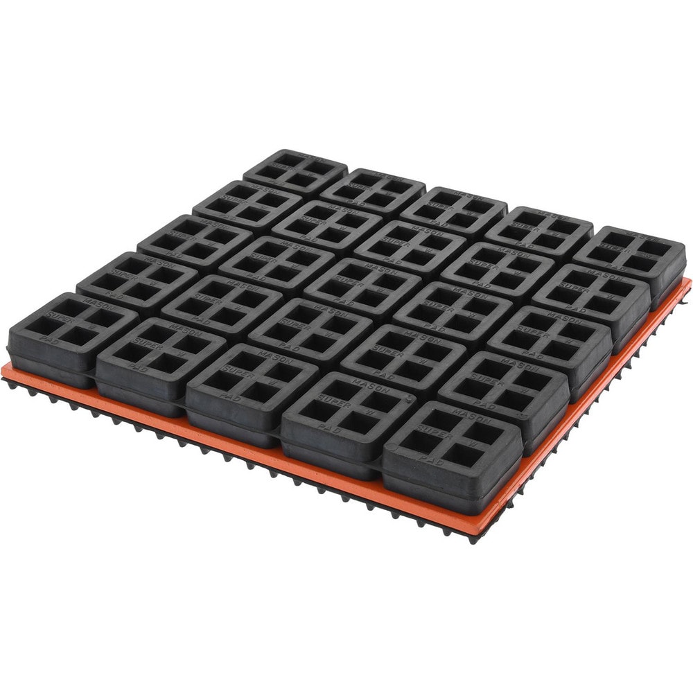 Mason Ind. WMSW10X10 10" Long x 10" Wide x 1-1/4" Thick, Neoprene & Steel, Machinery Leveling Pad & Mat Image