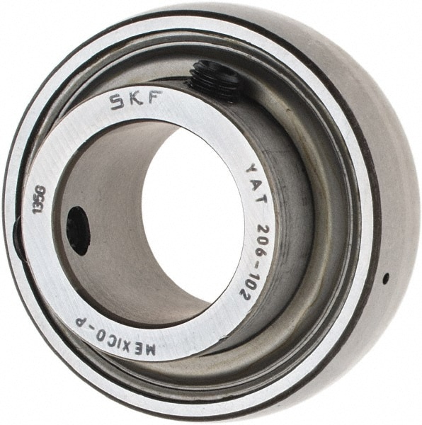 SKF YAT 206-102 1-1/8" ID x 2.4409" OD, 3,380 Lb Dynamic Capacity, Insert Bearing Insert Bearing Image