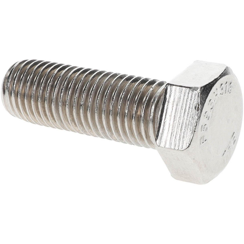 Value Collection R88412096 Hex Head Cap Screw: 1-8 x 3", Grade 316 Stainless Steel, Uncoated Image