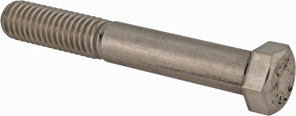 Value Collection 2466 Hex Head Cap Screw: 7/16-14 x 3", Grade 316 Stainless Steel, Uncoated Image