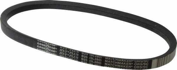 Continental ContiTech V-Belt: Section B, 28.0000" Outside Length - Wingprene Rubber-Impregnated Fabric, HY-T Matchmaker, B25 | Part #20042043