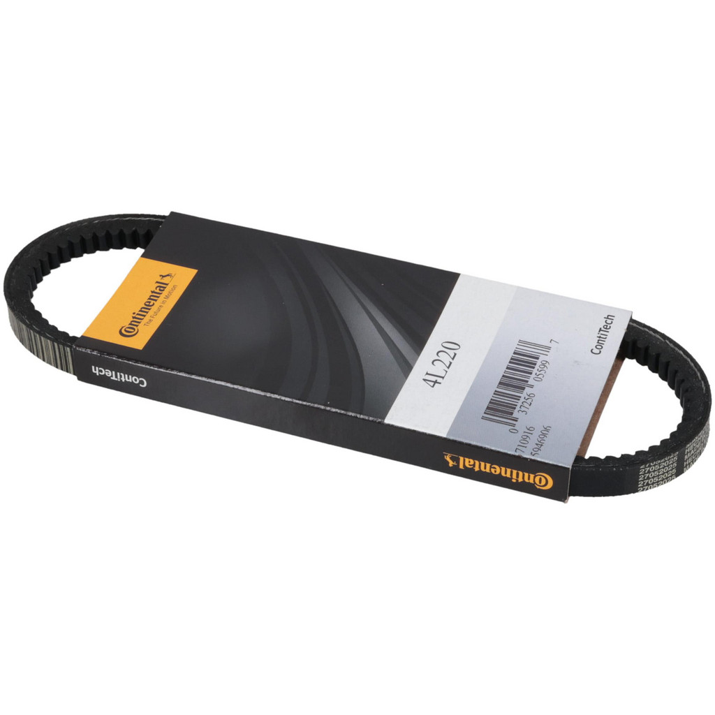 Continental ContiTech Cogged V-Belt: Section 4L, 22.0000" Outside Length - High-Traction Rubber, Fractional HP, 4L220 | Part #20042748
