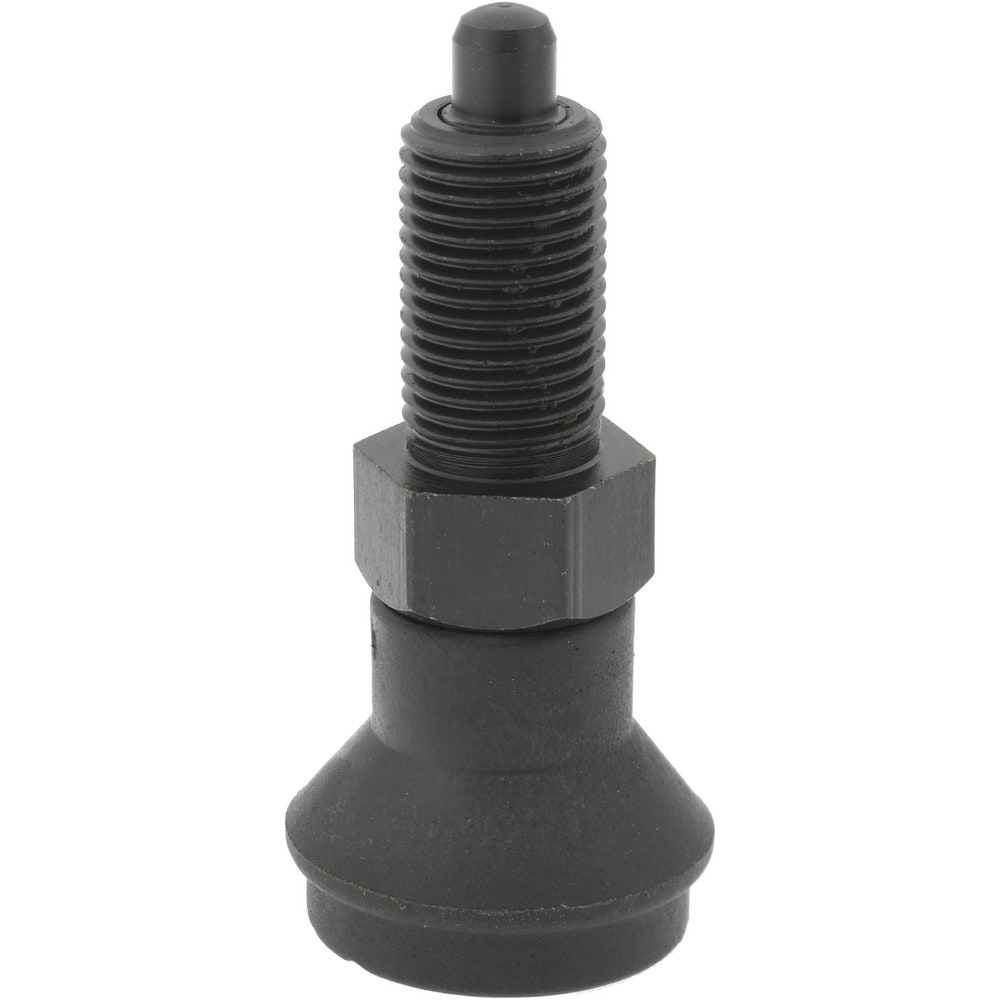 M10x1, 15mm Thread Length, 5mm Plunger Diam, Knob Handle Indexing Plunger