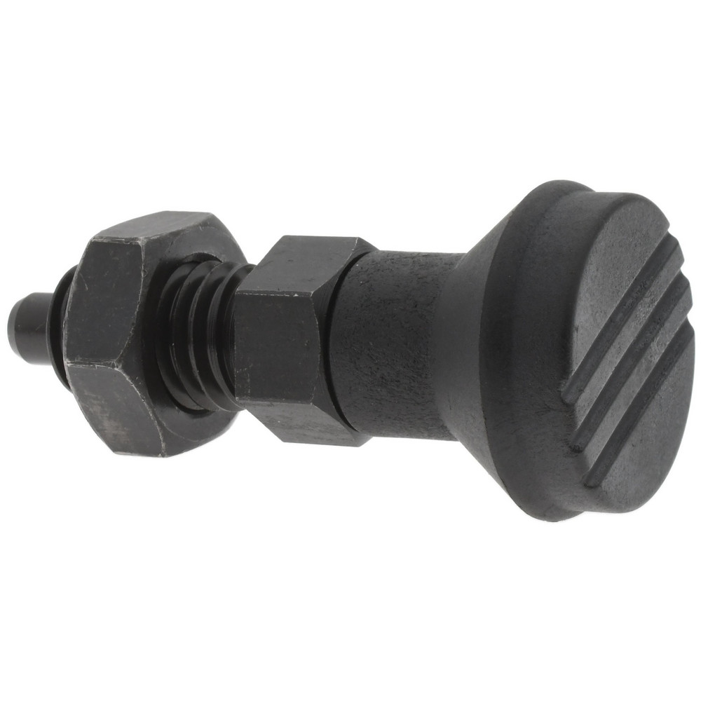 5/8-11, 23mm Thread Length, 8mm Plunger Diam, Knob Handle Indexing Plunger
