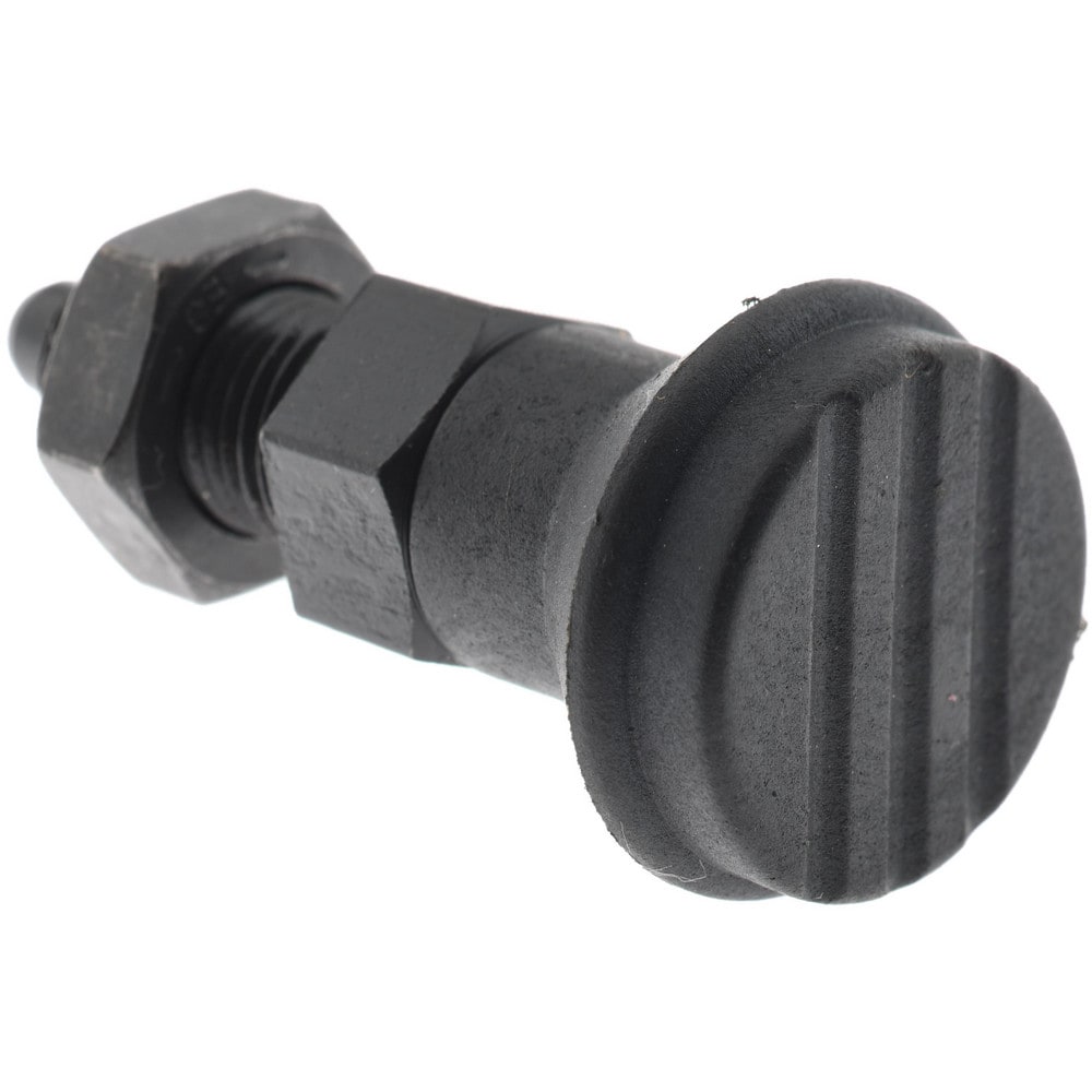 3/8-24, 15mm Thread Length, 5mm Plunger Diam, Knob Handle Indexing Plunger