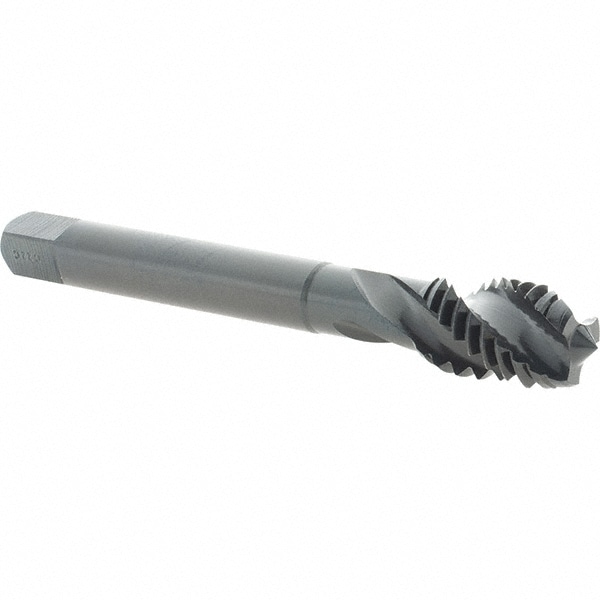 Emuge AU503200.5012 Spiral Flute Tap: 7/16-14, UNC, 3 Flute, Modified Bottoming, 2B Class of Fit, Cobalt, Oxide Finish Image