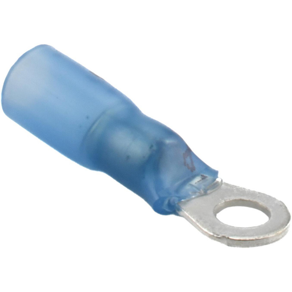 Circular Ring Terminal: Partially Insulated, 16 to 14 AWG, Crimp Connection