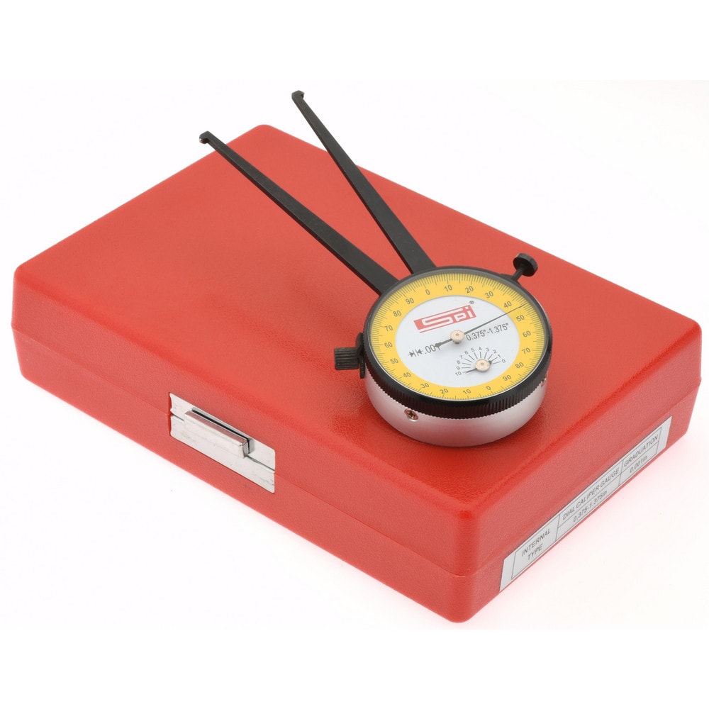 SPI 12-401-6 Inside Dial Caliper Gage: 3/8 to 1-3/8", 0.001" Graduation, 0.0015" Accuracy Image