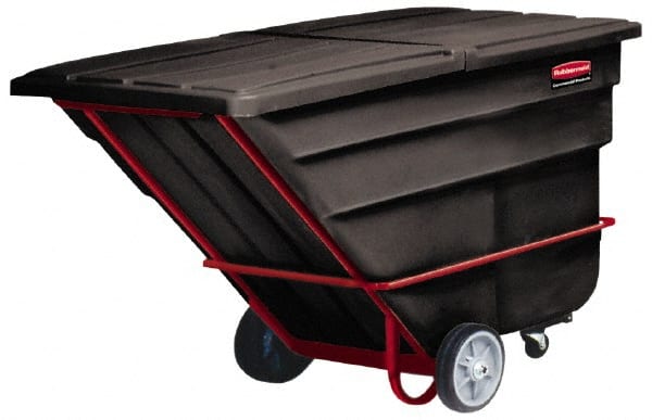 Rubbermaid FG104600BLA Polyethylene Basket Truck: 2-1/2 cu yd, 2,300 lb Capacity 