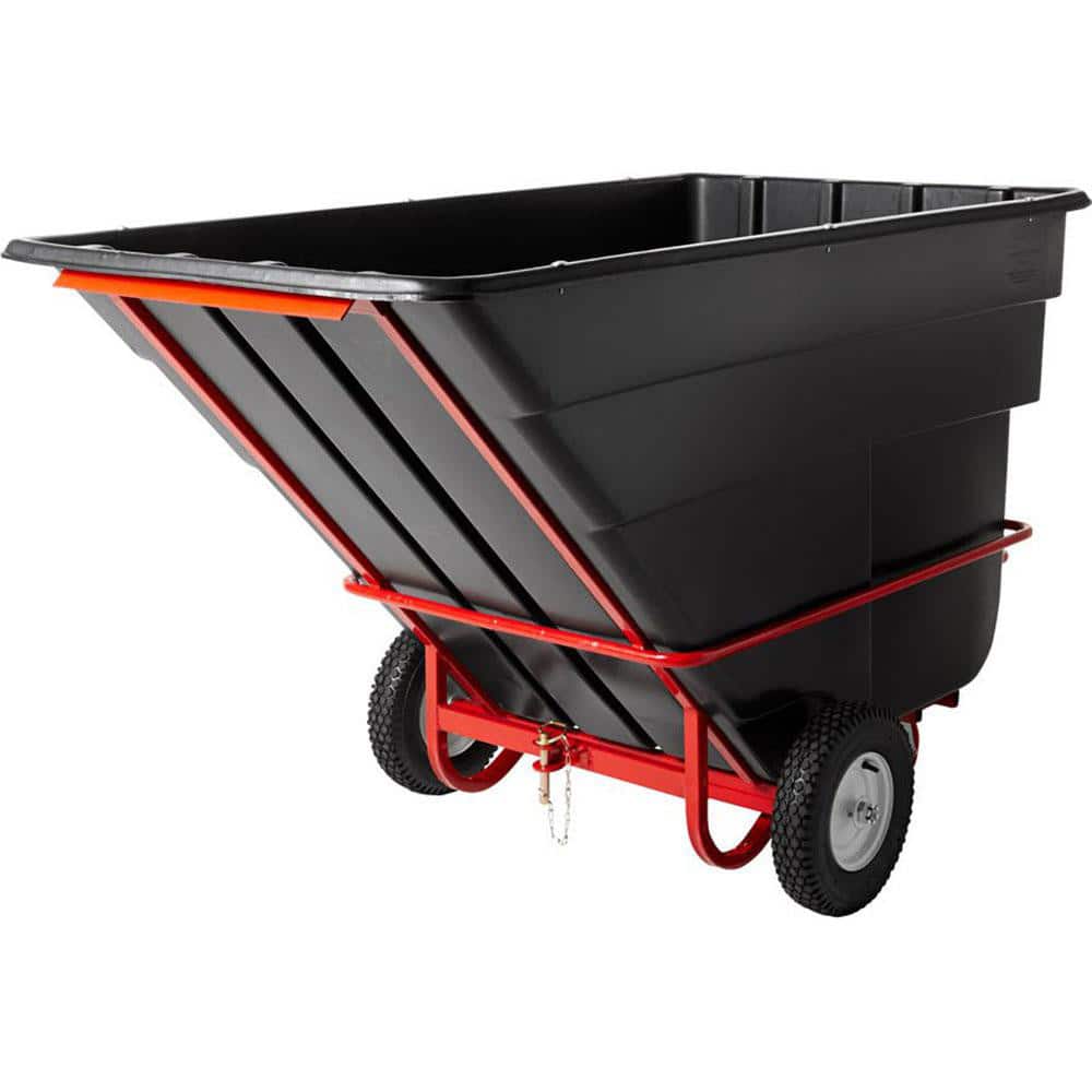 Rubbermaid FG102641BLA Polyethylene Basket Truck: 1-1/2 cu yd, 2,100 lb Capacity 