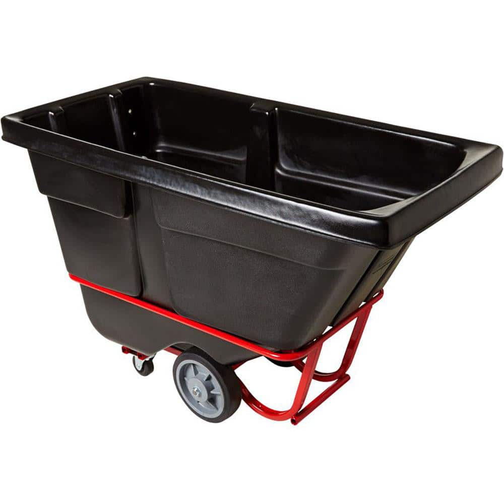 Rubbermaid FG130600BLA Polyethylene Basket Truck: 1/2 cu yd, 1,400 lb Capacity 