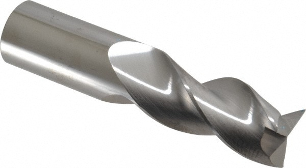 SGS 34725 Square End Mill: 1 Dia, 2 LOC, 1 Shank Dia, 4-1/2 OAL, 3 Flutes, Solid Carbide 