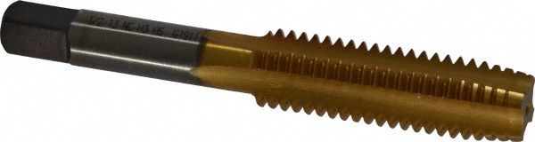 Kennametal 4130686 1/2-13 Plug RH 3B H3 TiN High Speed Steel 4-Flute Straight Flute Hand Tap Image