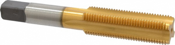 Kennametal 1544601 5/8-18 Bottoming RH 3B H3 TiN High Speed Steel 4-Flute Straight Flute Hand Tap Image