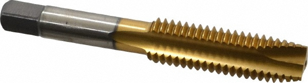Kennametal 1545200 Spiral Point Tap: 1/2-13, UNC, 3 Flutes, Plug, 3B, High Speed Steel, TiN Finish Image