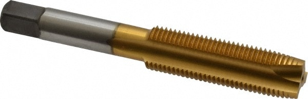 Kennametal 1545203 Spiral Point Tap: 1/2-20, UNF, 3 Flutes, Plug, 3B, High Speed Steel, TiN Finish Image