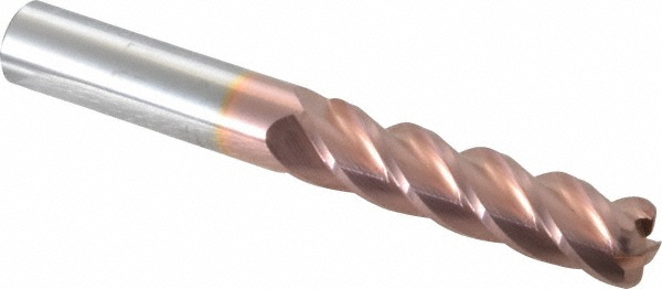 12183095 Corner Radius End Mill: 1/2" Dia, 2" LOC, 0.09" Radius, 4 Flutes, Solid Carbide  