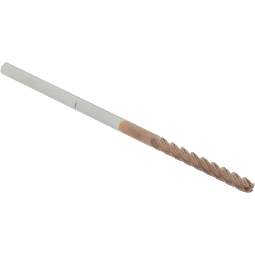 Accupro 12183197 Corner Radius End Mill: 1/8" Dia, 1" LOC, 0.045" Radius, 4 Flutes, Solid Carbide Image