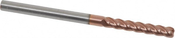 Accupro 12183215 Corner Radius End Mill: 3/16" Dia, 1-1/8" LOC, 0.03" Radius, 4 Flutes, Solid Carbide 