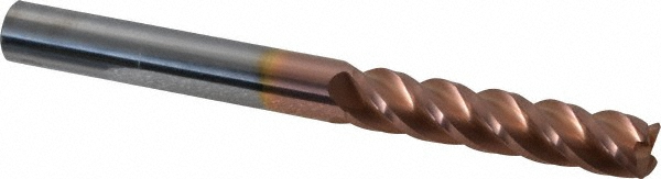 12183290 Corner Radius End Mill: 3/8" Dia, 1-3/4" LOC, 0.03" Radius, 4 Flutes, Solid Carbide  