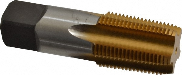 Kennametal 4130814 Standard Pipe Tap: 3/4-14, NPT, 5 Flutes, High Speed Steel, TiN Finish Image