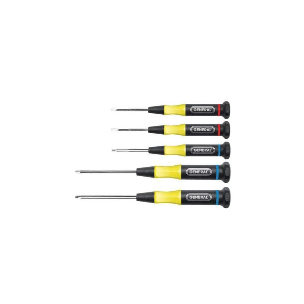 Screwdriver Set: 5 Pc, Phillips & Slotted