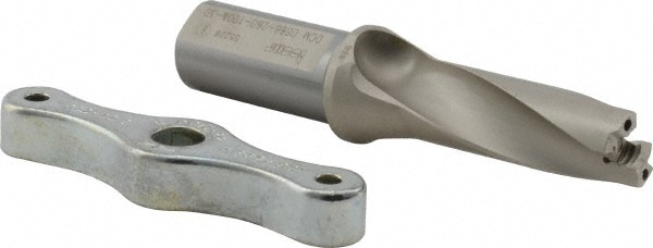 Replaceable-Tip Drill: 0.866 to 0.901" Dia, 2.6" Max Depth, 1" Weldon Flat Shank