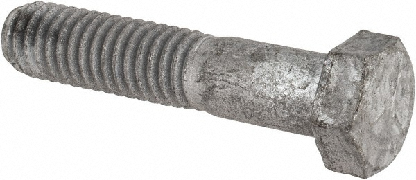 Value Collection IHCS0380175CG Hex Head Cap Screw: 3/8-16 x 1-3/4", Grade 5 Steel, Hot Dipped Galvanized Finish Image