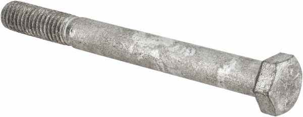 Value Collection IHCS0380375CG Hex Head Cap Screw: 3/8-16 x 3-3/4", Grade 5 Steel, Hot Dipped Galvanized Finish Image