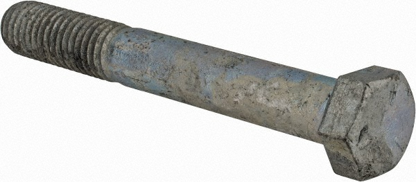 Value Collection IHCS0500375CG Hex Head Cap Screw: 1/2-13 x 3-3/4", Grade 5 Steel, Hot Dipped Galvanized Finish Image