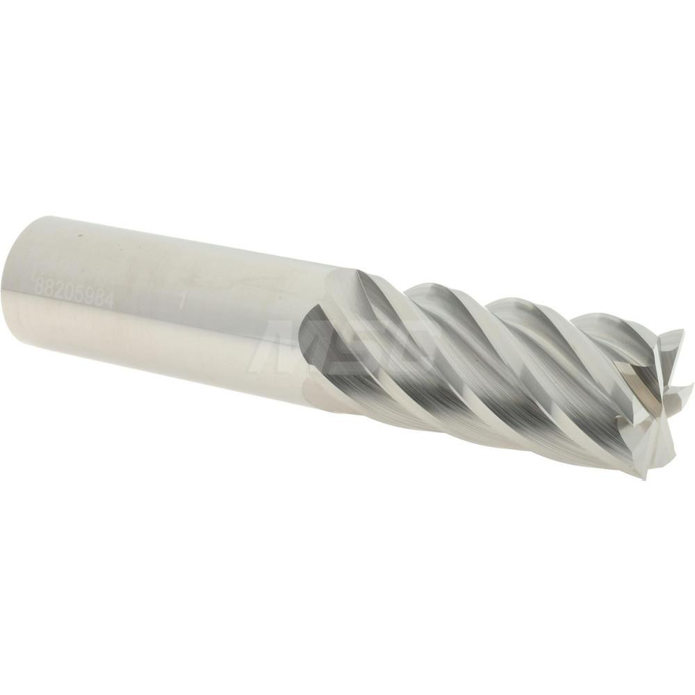 Accupro 12183872 Square End Mill: 1 Dia, 2-1/4 LOC, 1 Shank Dia, 5 OAL, 6 Flutes, Solid Carbide Image