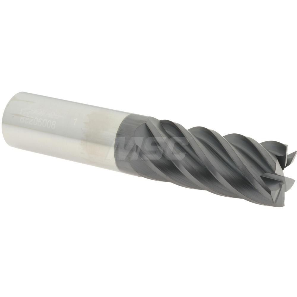 Accupro 12183874 Square End Mill: 1 Dia, 2-1/4 LOC, 1 Shank Dia, 5 OAL, 6 Flutes, Solid Carbide Image
