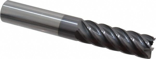 Accupro 12183889 Square End Mill: 3/4 Dia, 2-1/4 LOC, 3/4 Shank Dia, 5 OAL, 6 Flutes, Solid Carbide Image