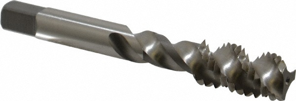 Kennametal 4130072 Spiral Flute Tap: 1/2-13, UNC, 3 Flute, Bottoming, 3B Class of Fit, Vanadium High Speed Steel, Bright/Uncoated Image