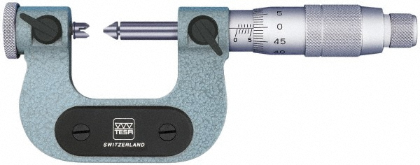 Tesa Brown Sharpe 0 To 25mm Range 0 001mm Graduation Mechanical Outside Micrometer 88227871 Msc Industrial Supply