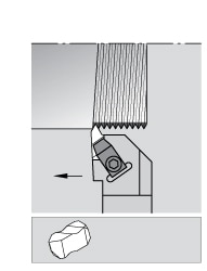 Kennametal 1097644 Indexable Threading Toolholder: Internal & External, Right Hand, 0.75 x 0.75" Shank Image