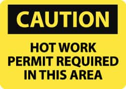 OSHA Notice Safety Sign Hot Work Permits Are Required For All Welding And Cutting Operations