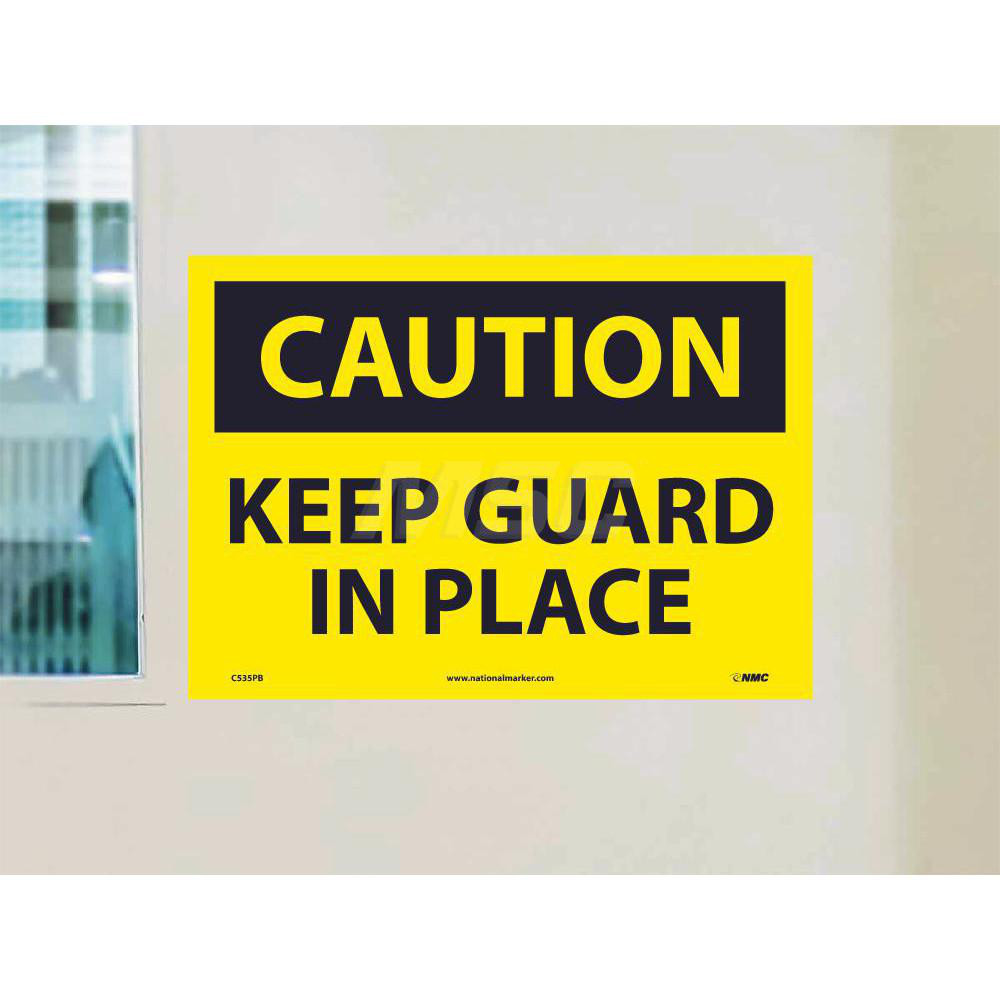 AccuformNMC - Accident Prevention Sign: Rectangle, CAUTION, 