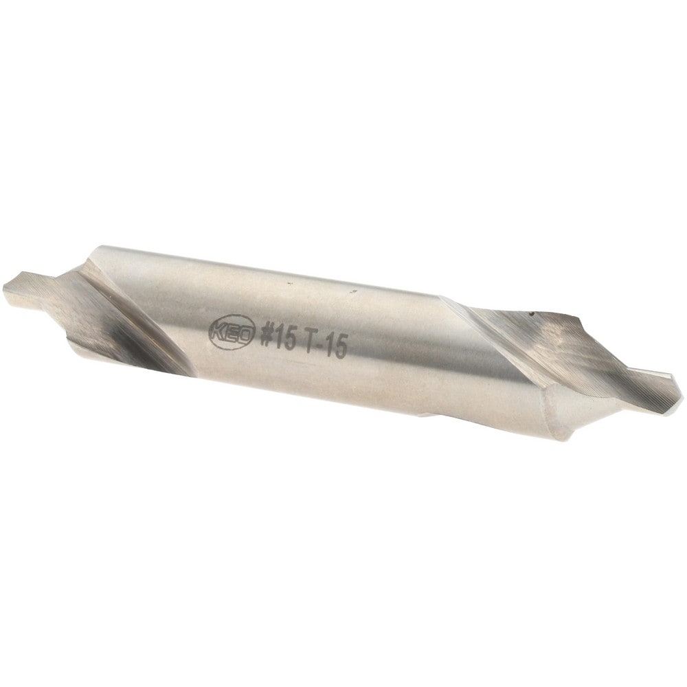 Combo Drill & Countersink: #15, 7/16" Body Dia, 1180, Cobalt