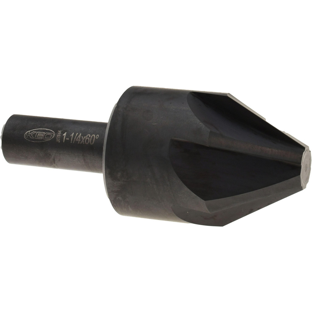 Keo 55012 1-1/4" Head Diam, 1/2" Shank Diam, 6 Flute 60&deg; High Speed Steel Countersink Image