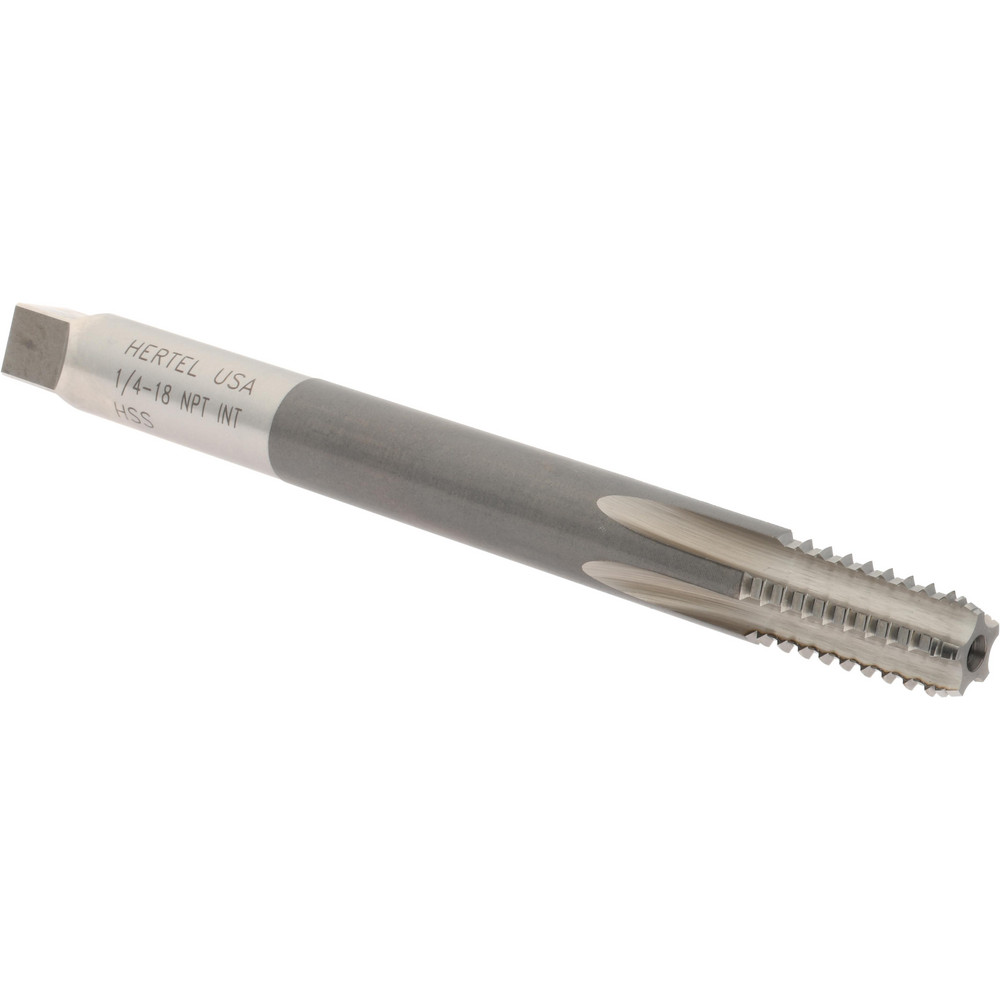 Extension Pipe Tap: 1/4-18 NPT, 5 Flutes, High Speed Steel