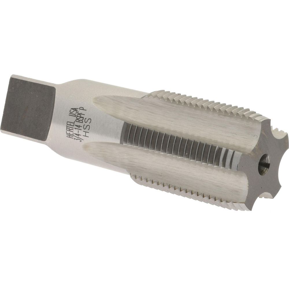 British Standard Pipe Tap: 3/4-14 G(BSP), Plug Chamfer, 4 Flute - HSS, Bright/Uncoated Finish