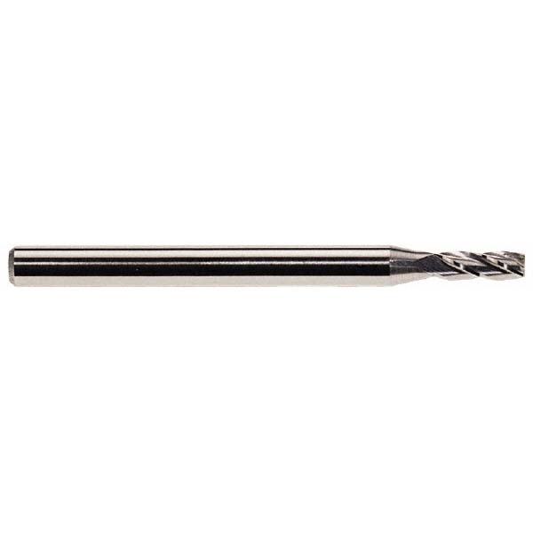 Accupro 14797112 Square End Mill: 3/64 Dia, 0.15 LOC, 1/8 Shank Dia, 1-1/2 OAL, 2 Flutes, Solid Carbide Image