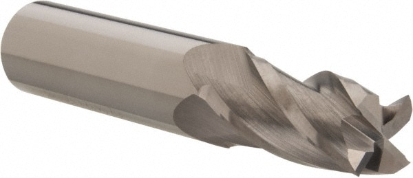 Hertel 750196 Square End Mill: 11/16 Dia, 1-1/2 LOC, 3/4 Shank Dia, 4 OAL, 4 Flutes, Solid Carbide Image