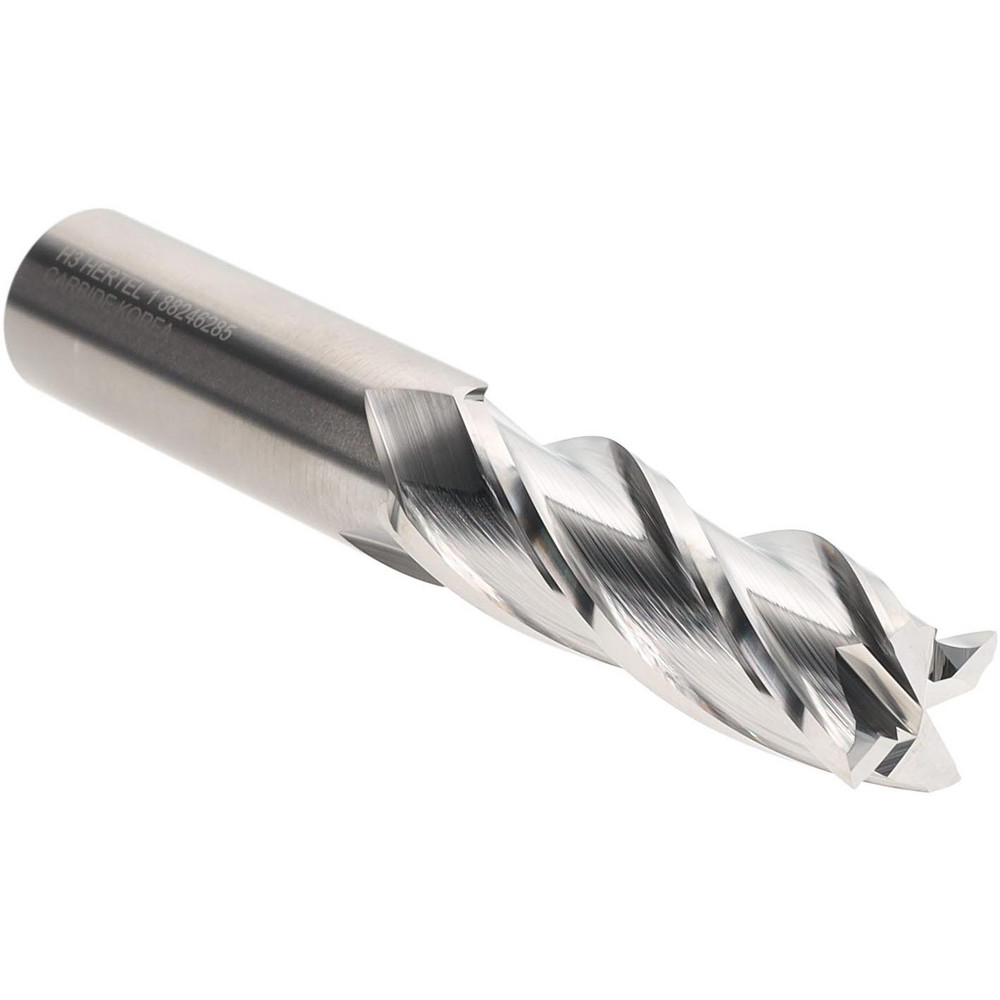Hertel 750097 Square End Mill: 1" Dia, 4 Flutes, 3" LOC, Solid Carbide, 30 &deg; Helix Image