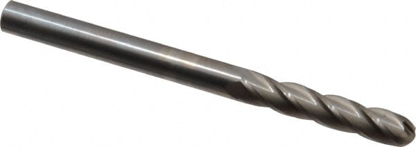 Hertel E5062020 Ball End Mill: 0.3125" Dia, 1.625" LOC, 4 Flute, Solid Carbide Image