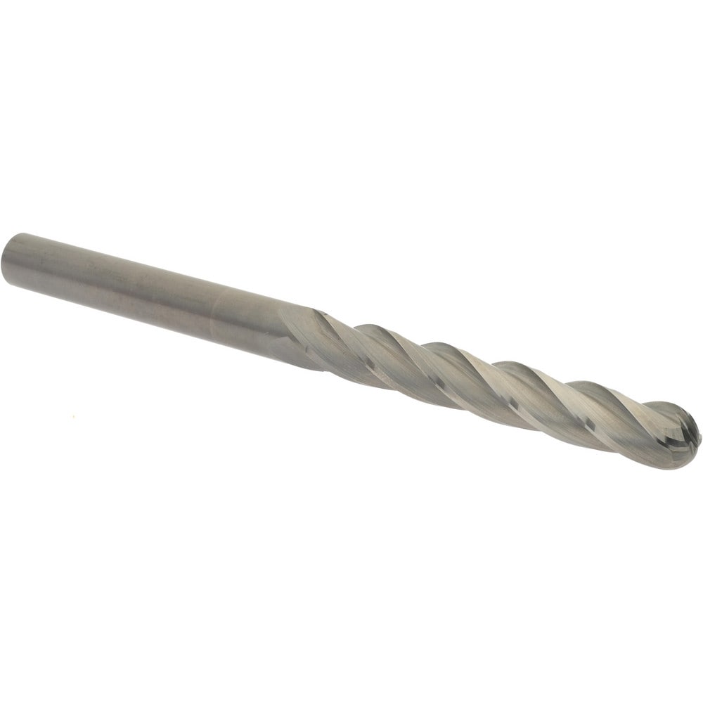 Hertel E5062028 Ball End Mill: 0.4375" Dia, 3" LOC, 4 Flute, Solid Carbide Image